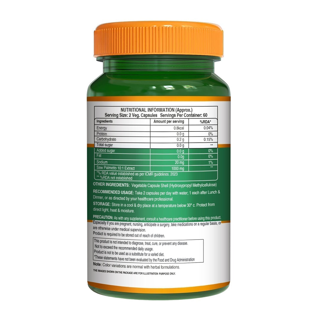 Saw Palmetto 10:1 Extract 1000mg | Supports Men&