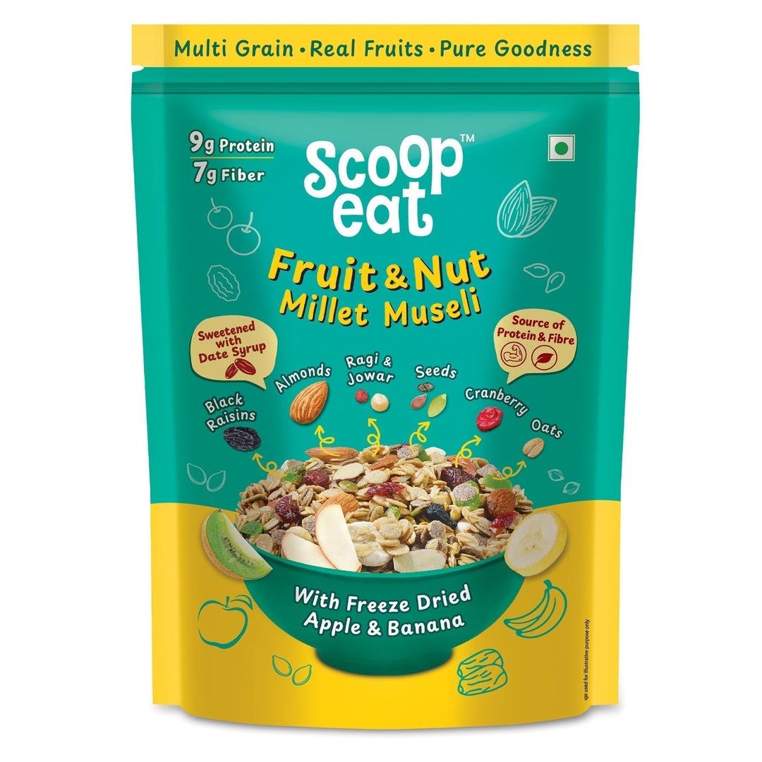 Scoopeat Fruit & Nut Muesli Pack of 2 - 250gm + 750gm - Suspire