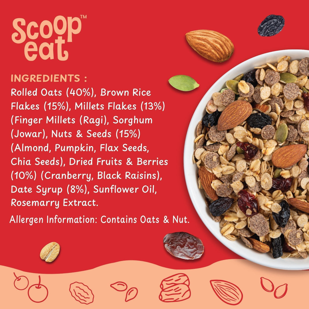 Scoopeat Multigrain Muesli Pack of 2 - 250gm +750gm - Suspire