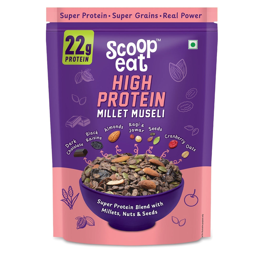 Scoopeat Pack of 2 - 22gm High Soy Protein Muesli - 750gm + 750gm - Suspire