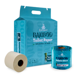 Ash Natural Bamboo Toilet Tissue Paper Rolls 2 Ply 270 Pulls per Roll (Pack of 4)