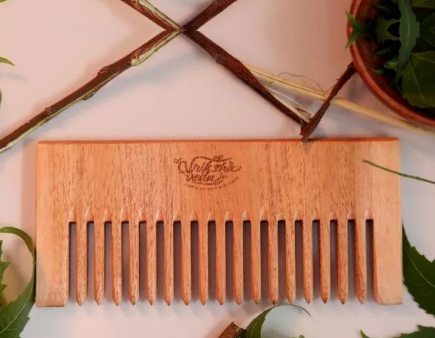 Vriksha Veda Wide-Tooth Neem Wood Comb
