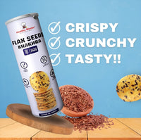 Healthy Master Roasted Khakhra with Flax Seeds 100 g | Coin-Sized, Crispy & Healthy Snack