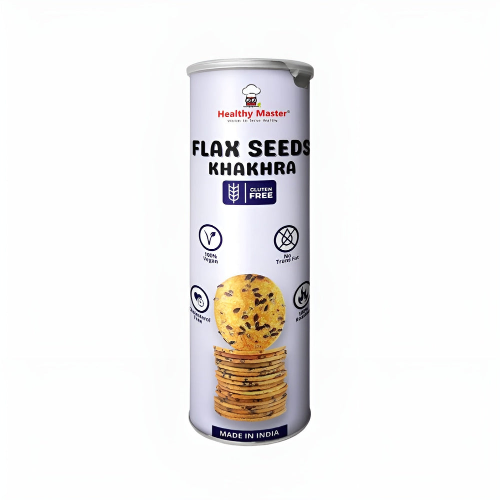 Healthy Master Roasted Khakhra with Flax Seeds 100 g | Coin-Sized, Crispy & Healthy Snack