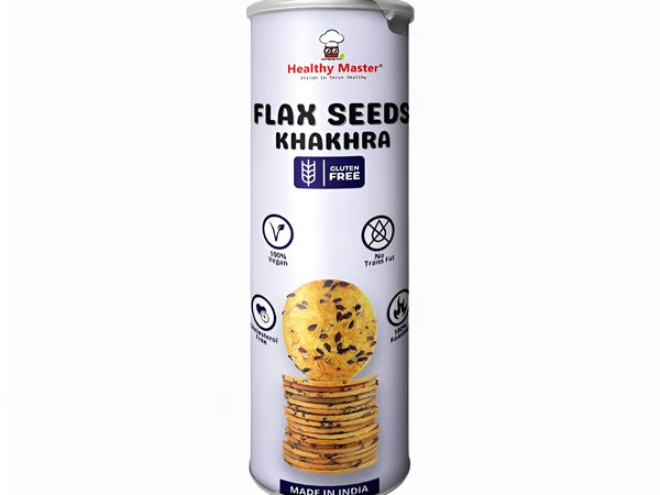 Healthy Master Roasted Khakhra with Flax Seeds 100 g | Coin-Sized, Crispy & Healthy Snack