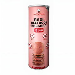 Healthy Master Roasted Ragi Beetroot Khakhra 100 g | Healthy & Crunchy Snack | Coin Khakra