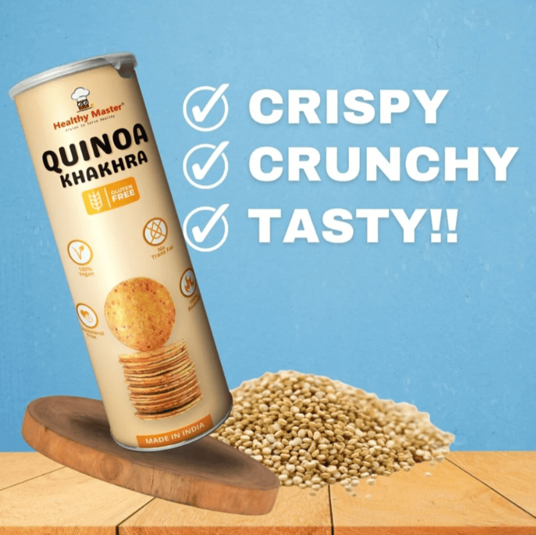 Healthy Master Roasted Quinoa Khakhra 100 g | Coin-Sized, Crispy & Healthy Snack