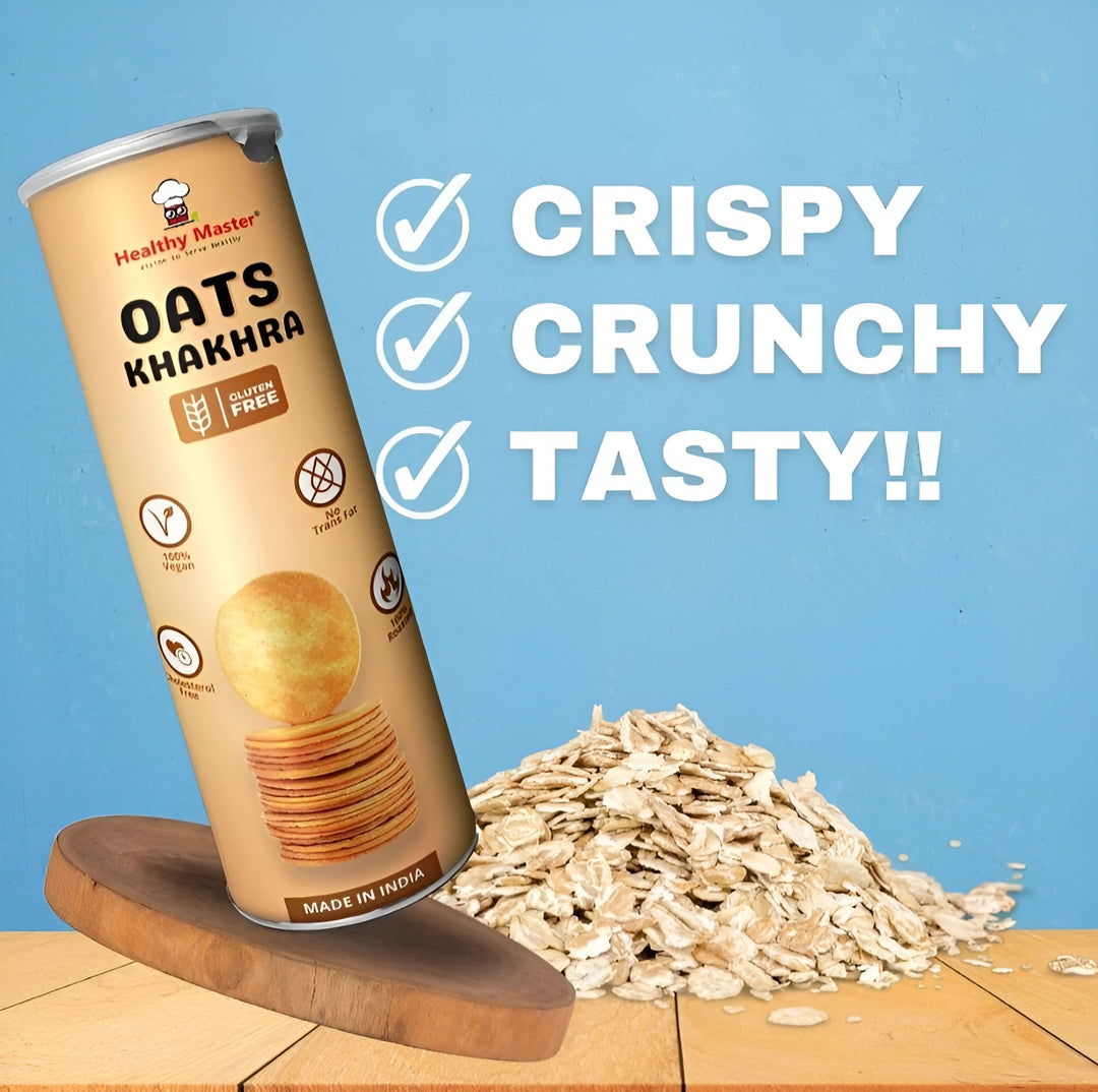 Healthy Master Roasted Oats Khakhra 100 g | Coin-Sized, Crispy & Healthy Snack