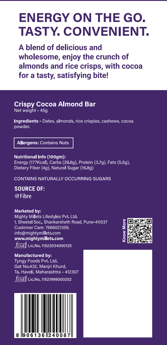 Mighty Millets Almond Cocoa Fudge (Pack of 5)