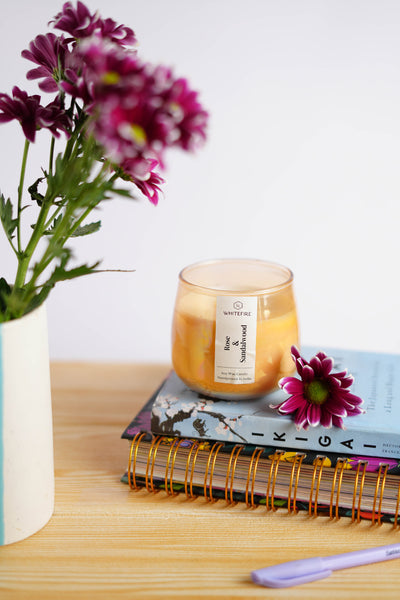 White Fire Rose & Sandalwood - Soy Wax Candle