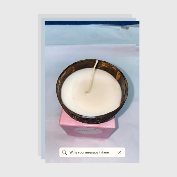 ONEarth Soy Wax Candle - Coconut Shell (100gms only) - Vanilla