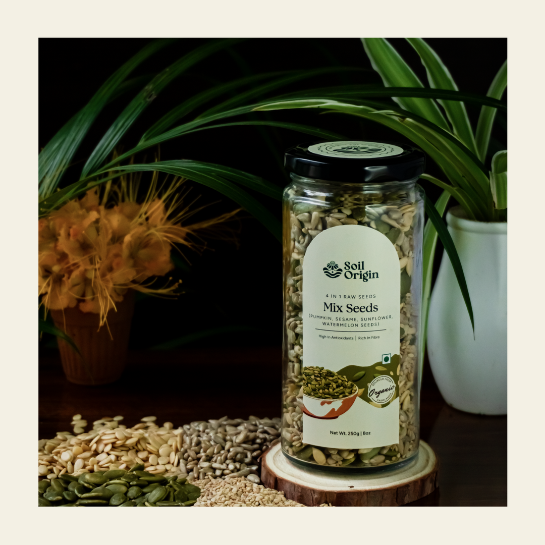 Soil Origin Seed Mix (4 in 1 Raw Seeds) - 250 Gm