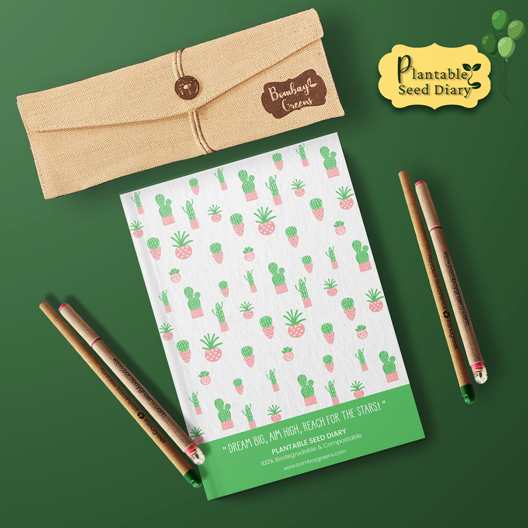 Bombay Greens Plantable Stationery - Cactus