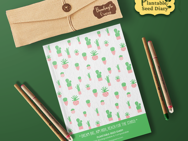Bombay Greens Plantable Stationery - Cactus