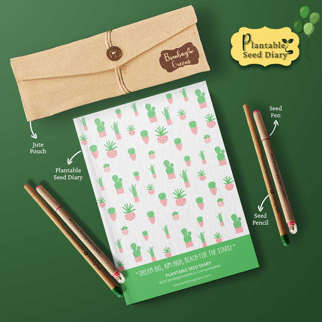 Bombay Greens Plantable Stationery - Cactus