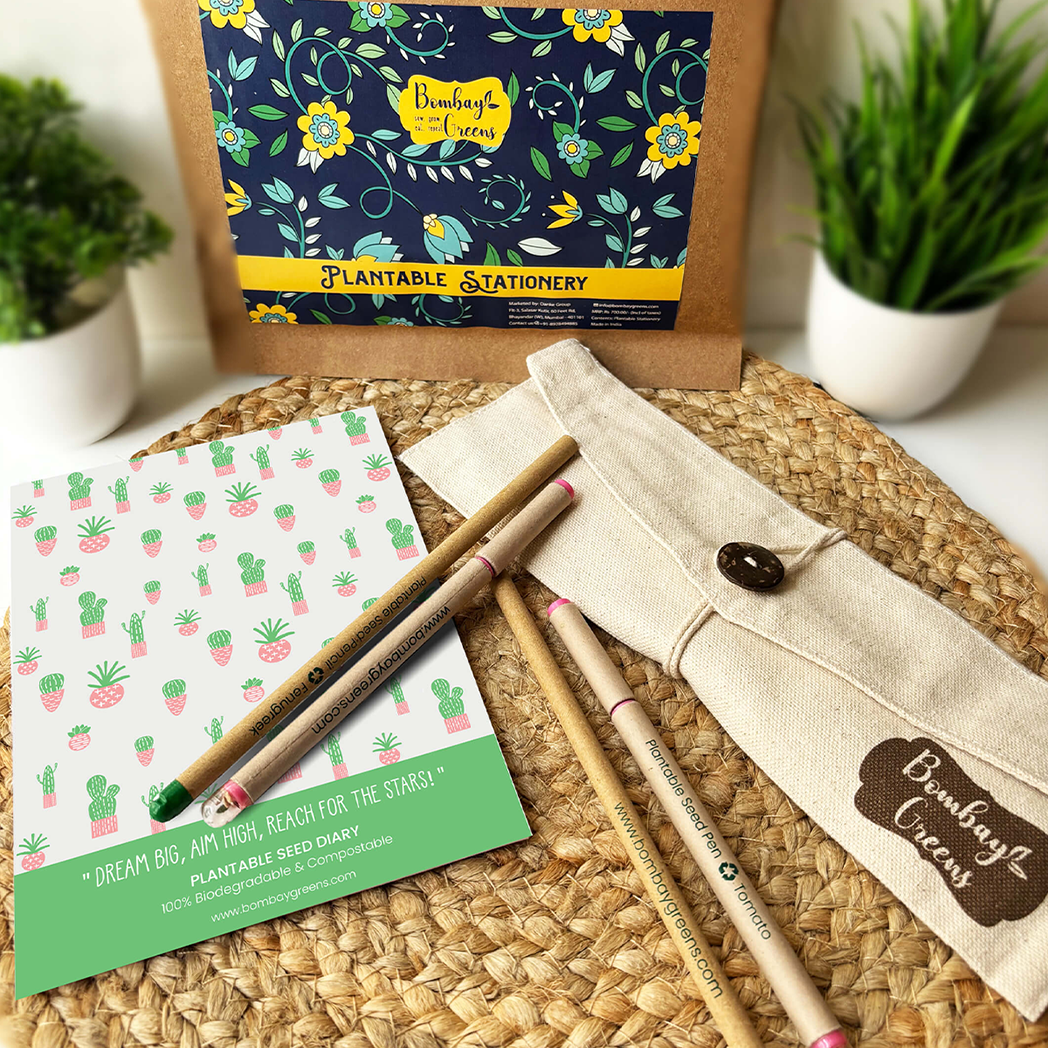 Bombay Greens Plantable Stationery - Cactus