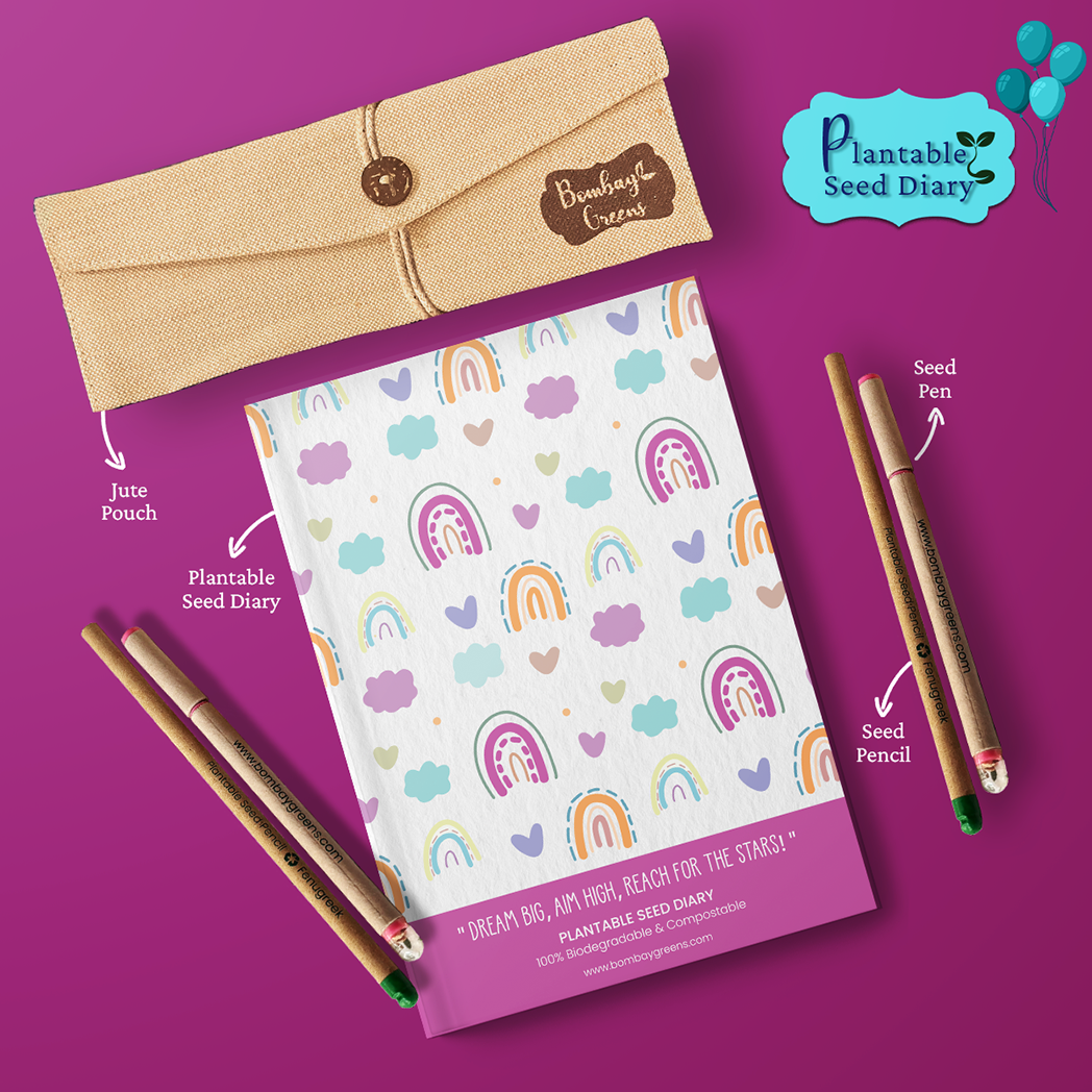 Bombay Greens Plantable Stationery - Rainbow