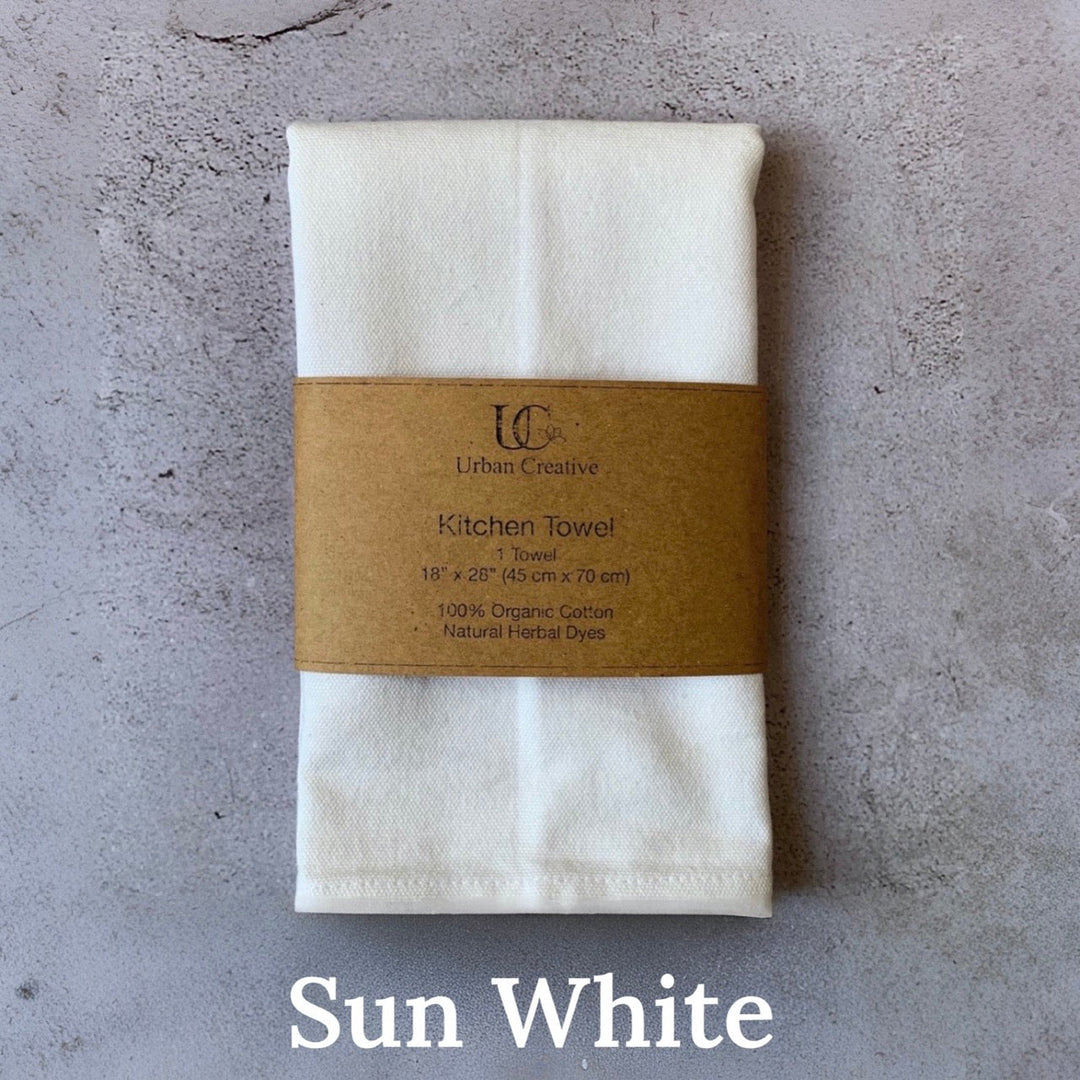 Set of 2 Organic Cotton Kitchen Towels in Assorted Colours - Suspire