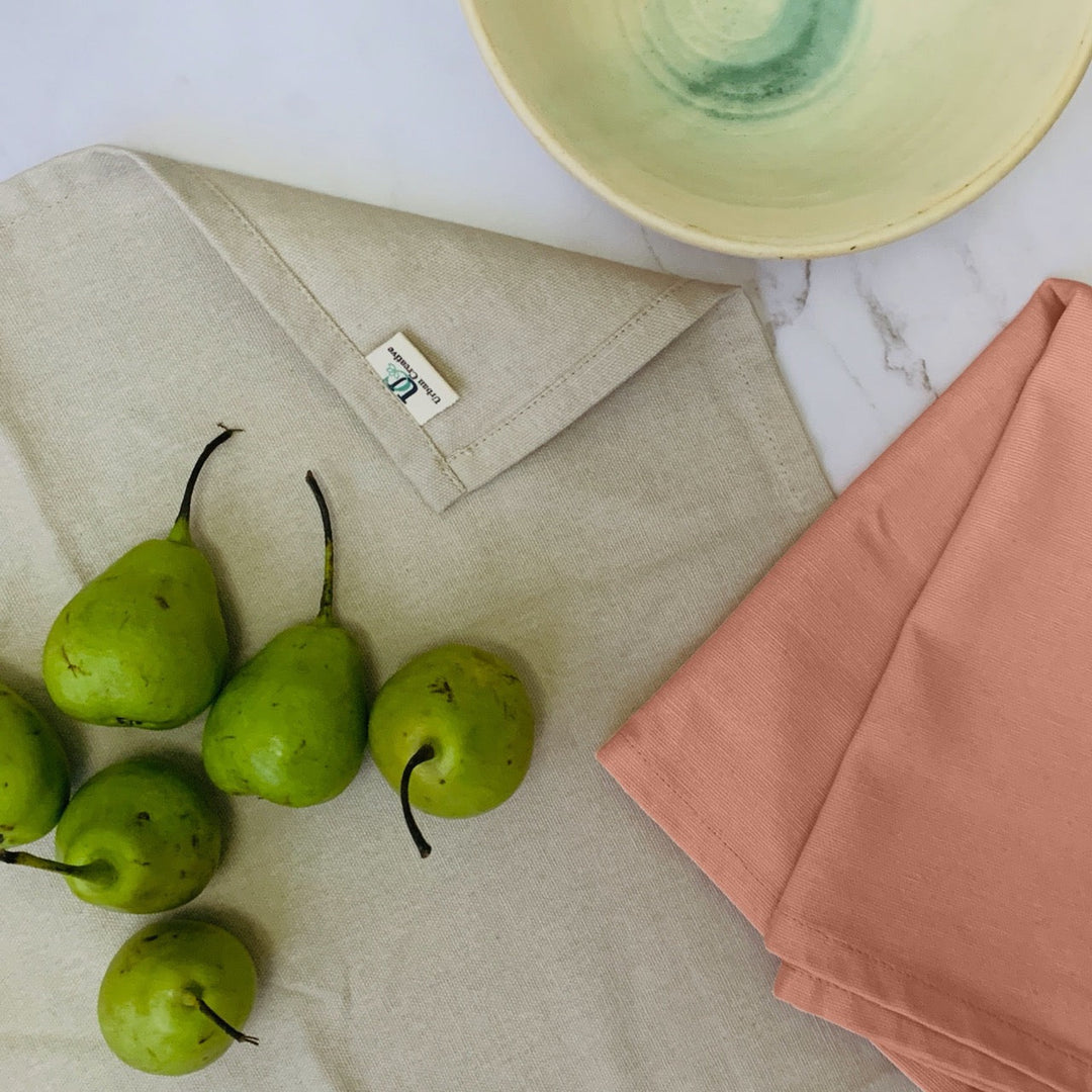 Set of 2 Organic Cotton Kitchen Towels in Assorted Colours - Suspire