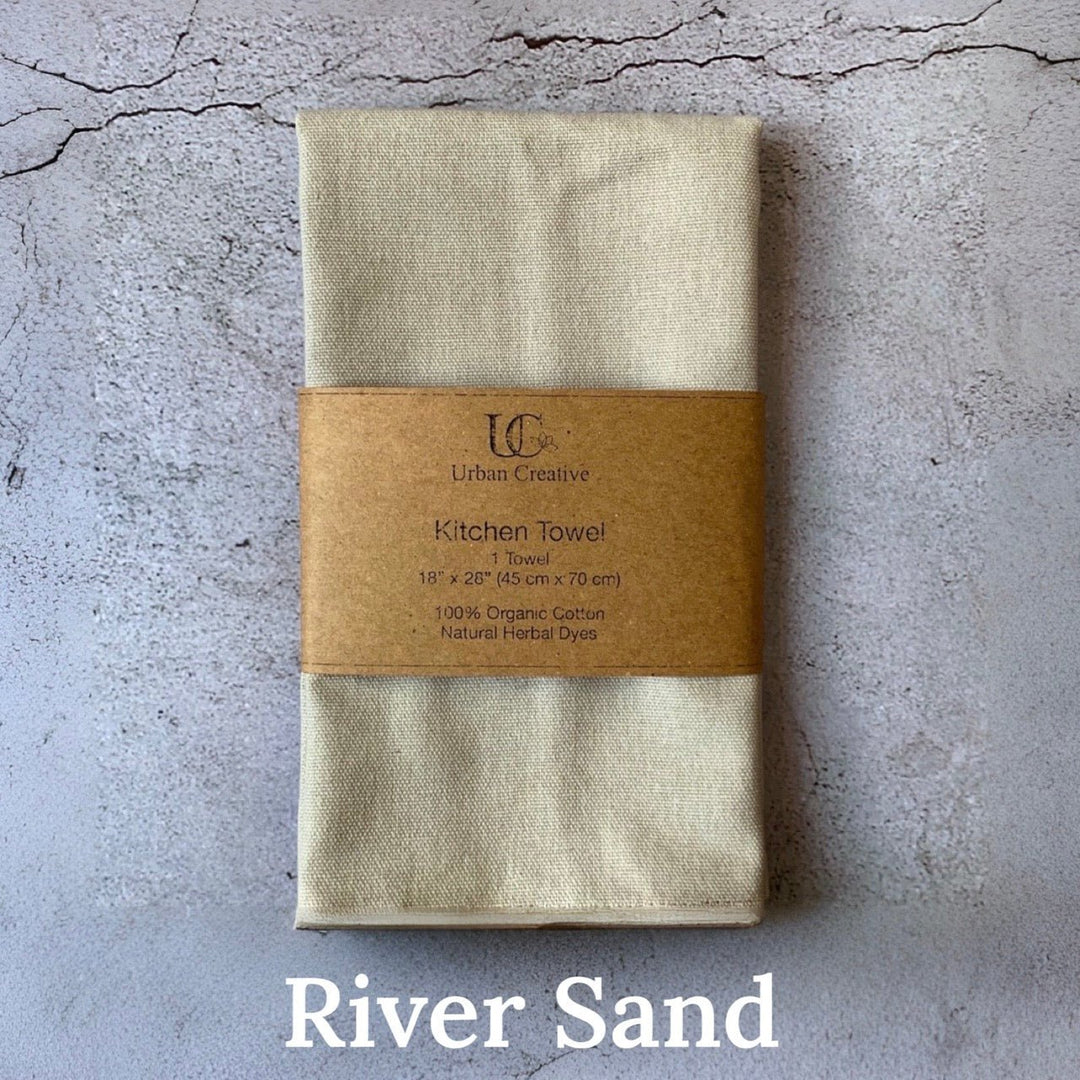 Set of 2 Organic Cotton Kitchen Towels in Assorted Colours - Suspire