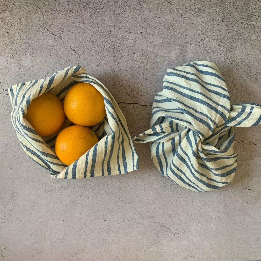 Set of 2 Organic ‘Kala’ Cotton Bento Bags - Suspire