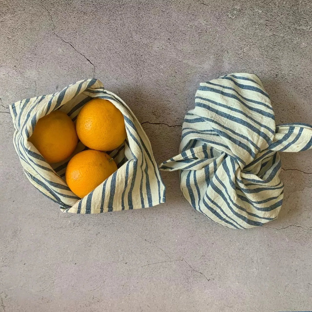 Set of 2 Organic ‘Kala’ Cotton Bento Bags - Suspire