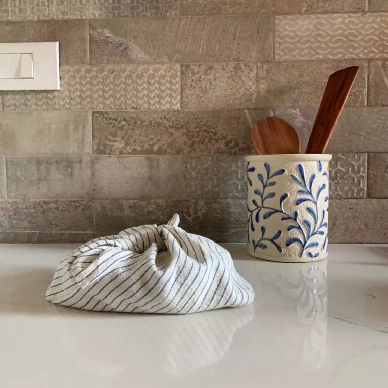 Set of 2 Organic ‘Kala’ Cotton Bento Bags - Suspire