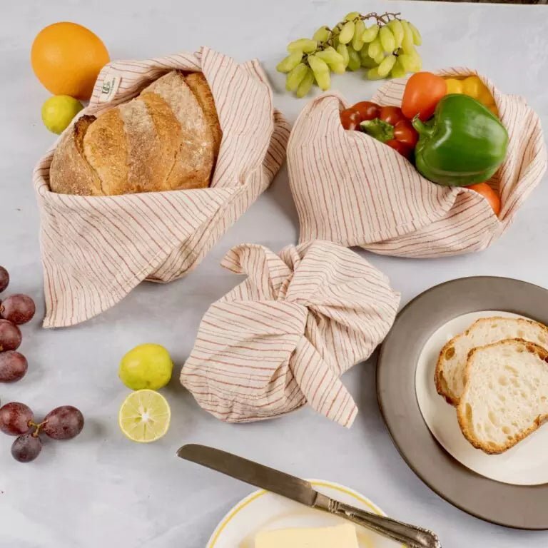 Set of 2 Organic ‘Kala’ Cotton Bento Bags - Suspire