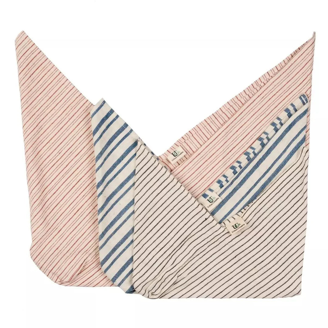 Set of 3 Assorted Organic ‘Kala’ Cotton Bento Bags ( Assorted sizes and patterns) - Suspire