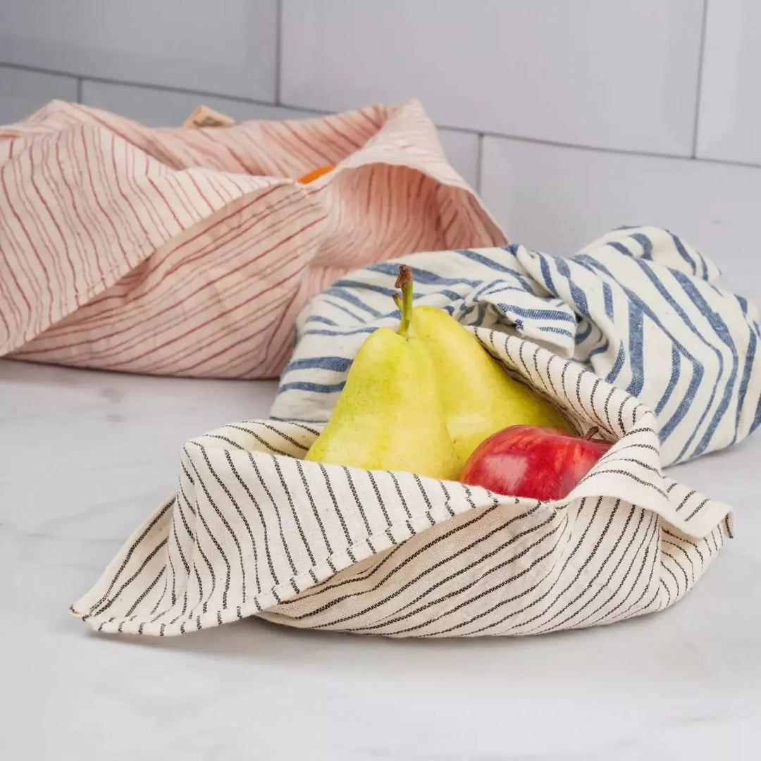 Set of 3 Assorted Organic ‘Kala’ Cotton Bento Bags ( Assorted sizes and patterns) - Suspire