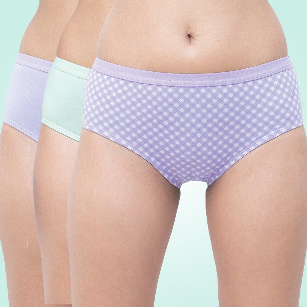 linqin Women Underpants Mid Waist Sweatproof Underwear Breathable