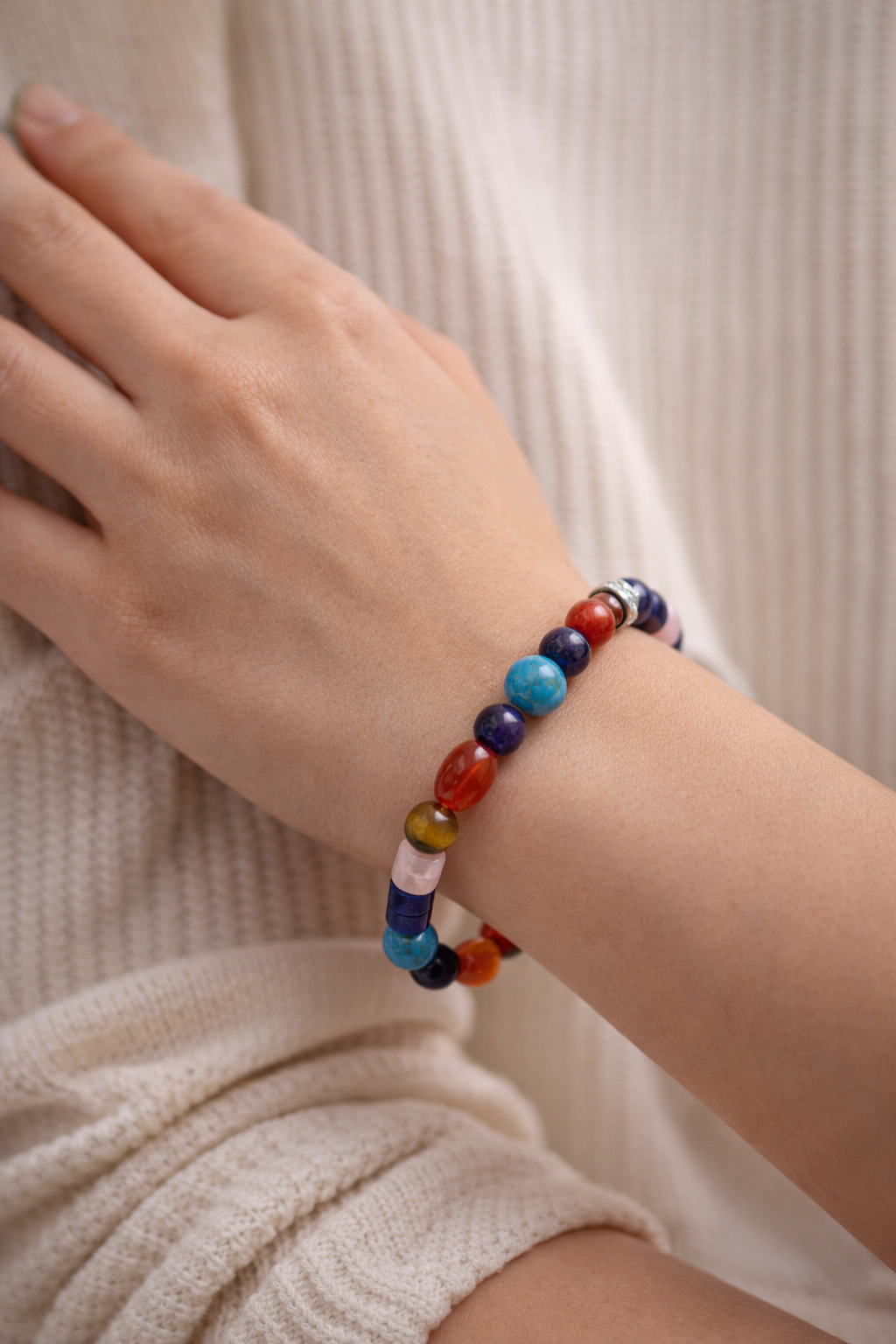 Bamboology Trends Natural Certified Seven Chakra Bracelet For Opening All 7 Chakras