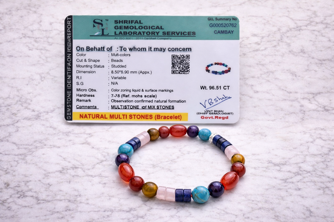 Bamboology Trends Natural Certified Seven Chakra Bracelet For Opening All 7 Chakras