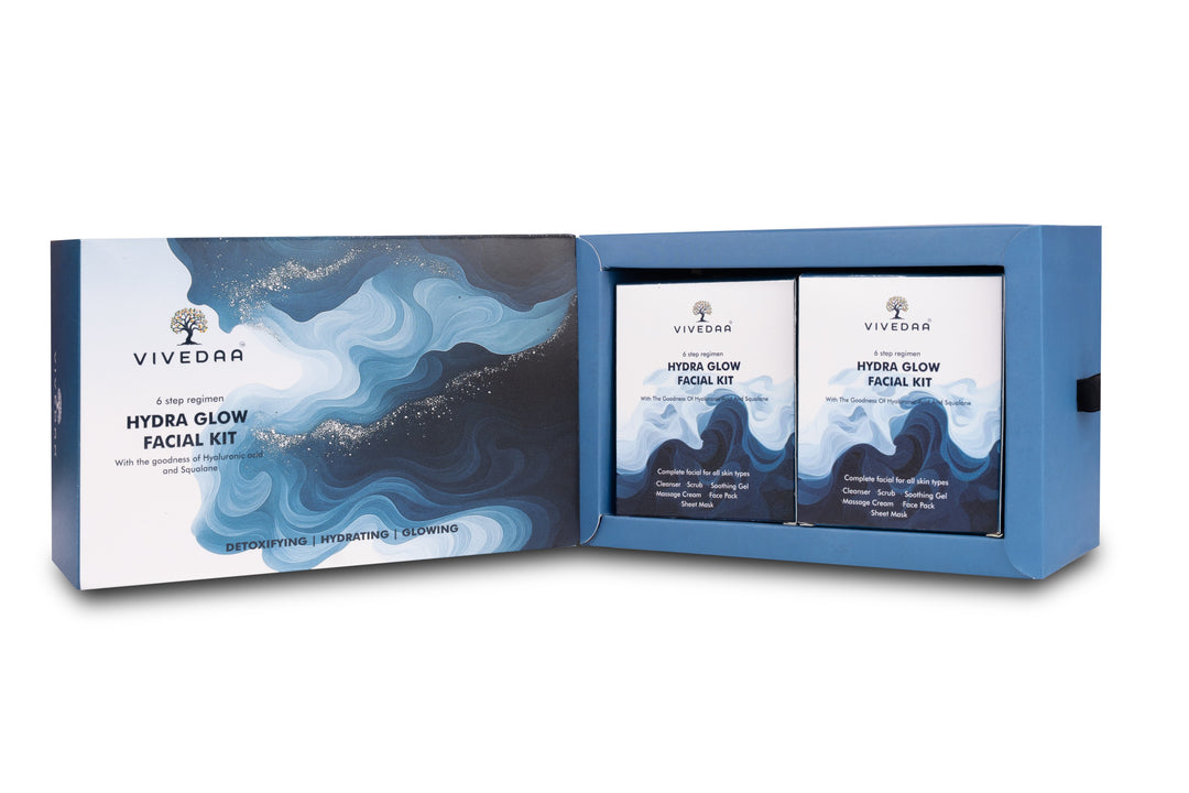 Vivedaa Hydra Glow Facial Kit-6 steps (56gm monodose X 6) | 336 gm
