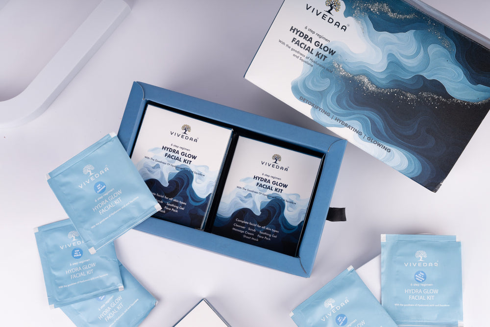 Vivedaa Hydra Glow Facial Kit-6 steps (56gm monodose X 6) | 336 gm