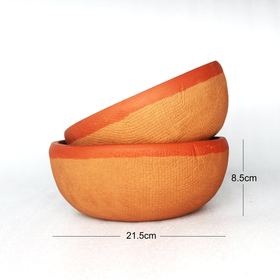 SHALLOW JUTE TEXTURED Terracotta Planter - Suspire