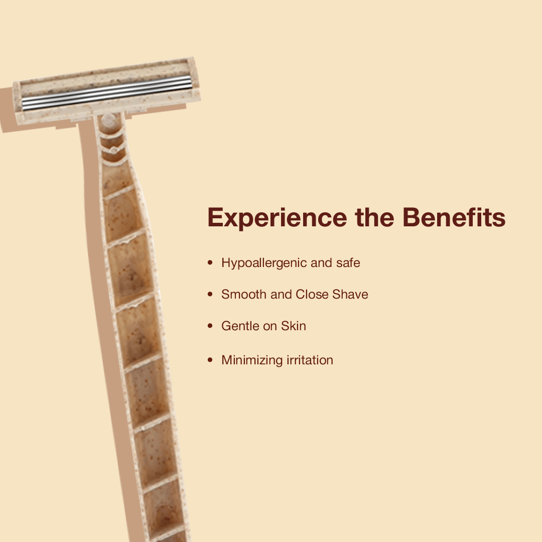 SHAVECO Bamboo Disposable Razor (Pack of 3) & Aloe Vera Shaving Gel - Sustainable Grooming Combo - Suspire