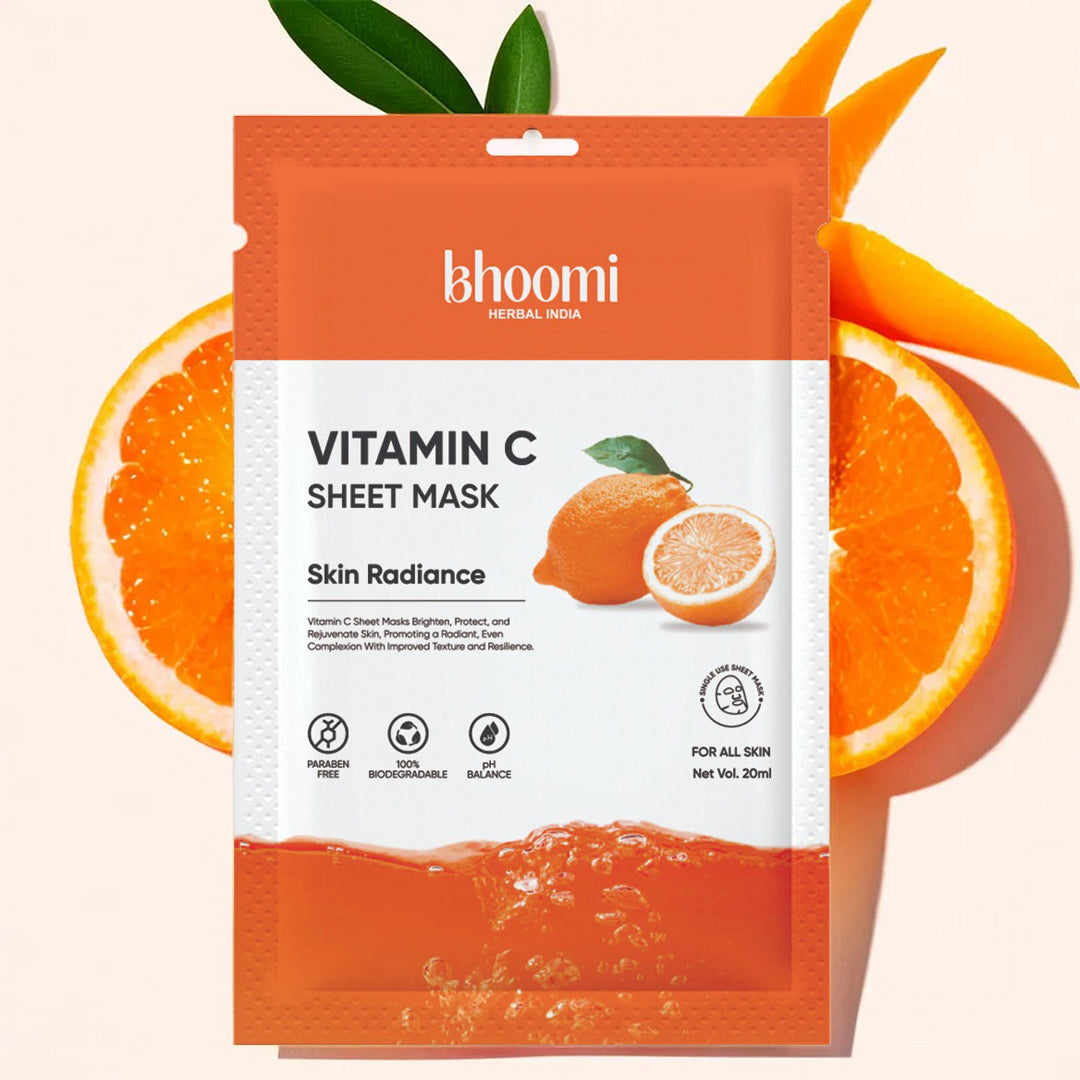 Bhoomi Herbal India VITAMIN-C FACE SHEET MASK