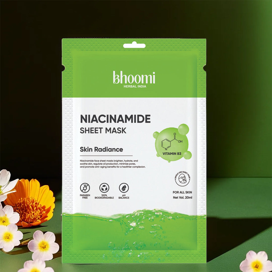 Bhoomi Herbal India NIACINAMIDE FACE SHEET MASK