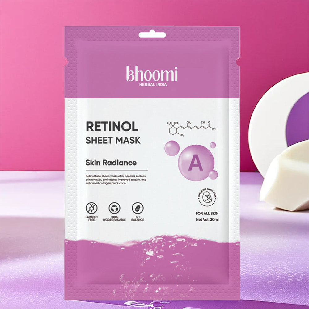 Bhoomi Herbal India RETINOL FACE SHEET MASK
