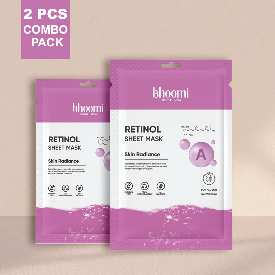 Bhoomi Herbal India RETINOL FACE SHEET MASK