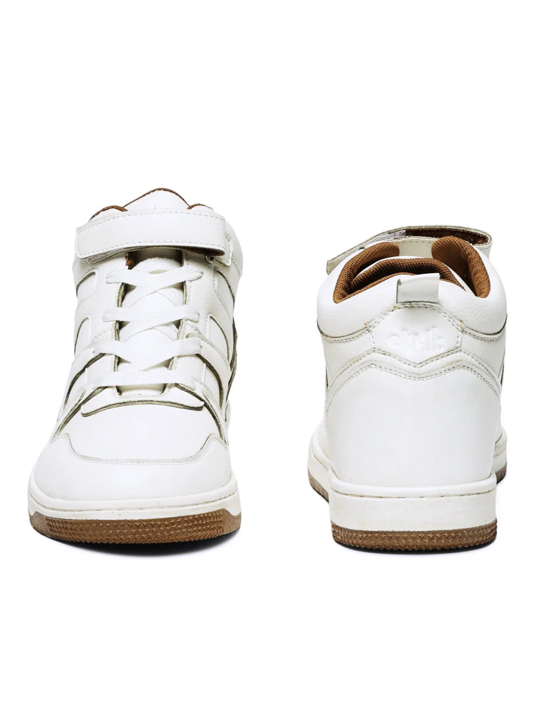 Rise White  High-Top Strap Sneakers