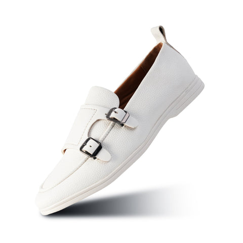 Monkstory Yacht Club Double Monk Slip-Ons - White