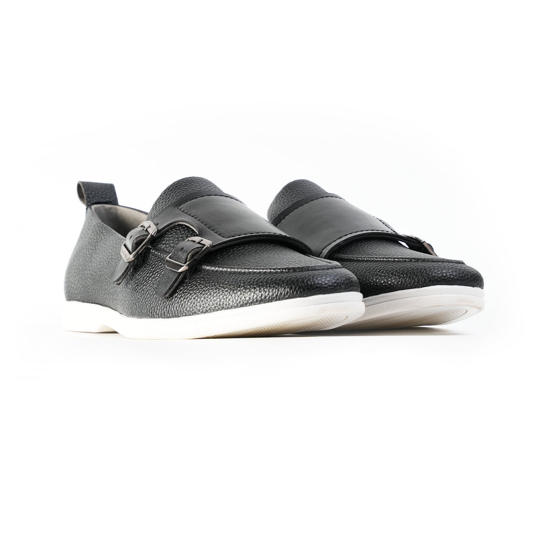 Monkstory Yacht Club Double Monk Slip-Ons - Black