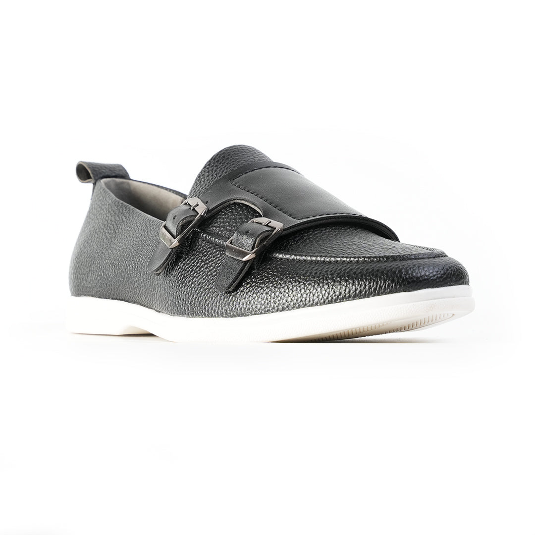 Monkstory Yacht Club Double Monk Slip-Ons - Black