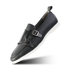 Monkstory Yacht Club Double Monk Slip-Ons - Black
