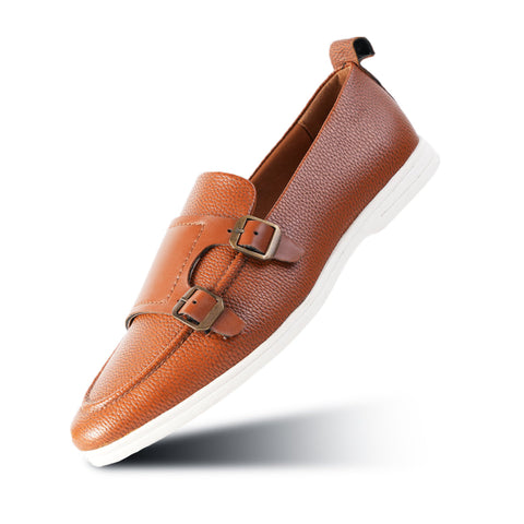 Monkstory Yacht Club Double Monk Slip-Ons - Tan