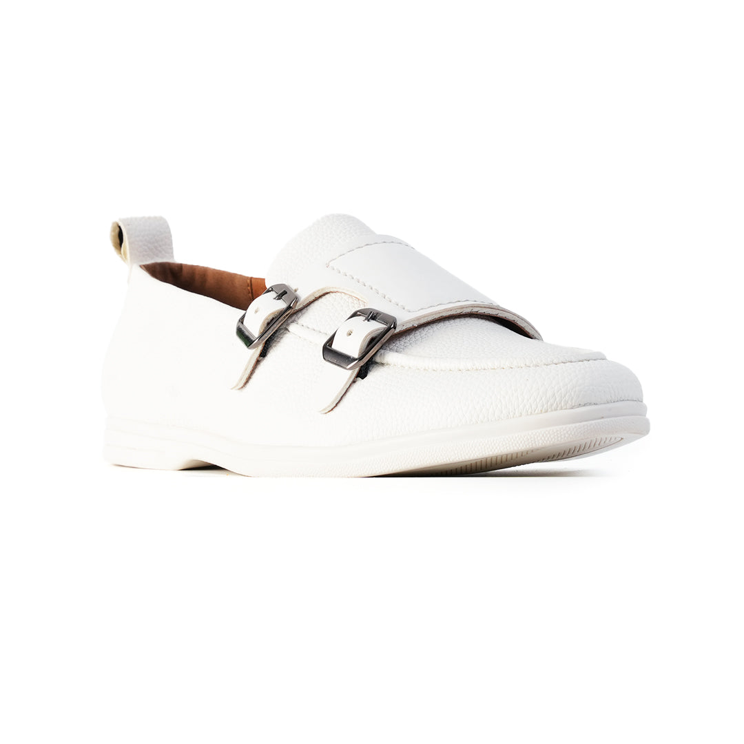 Monkstory Yacht Club Double Monk Slip-Ons - White