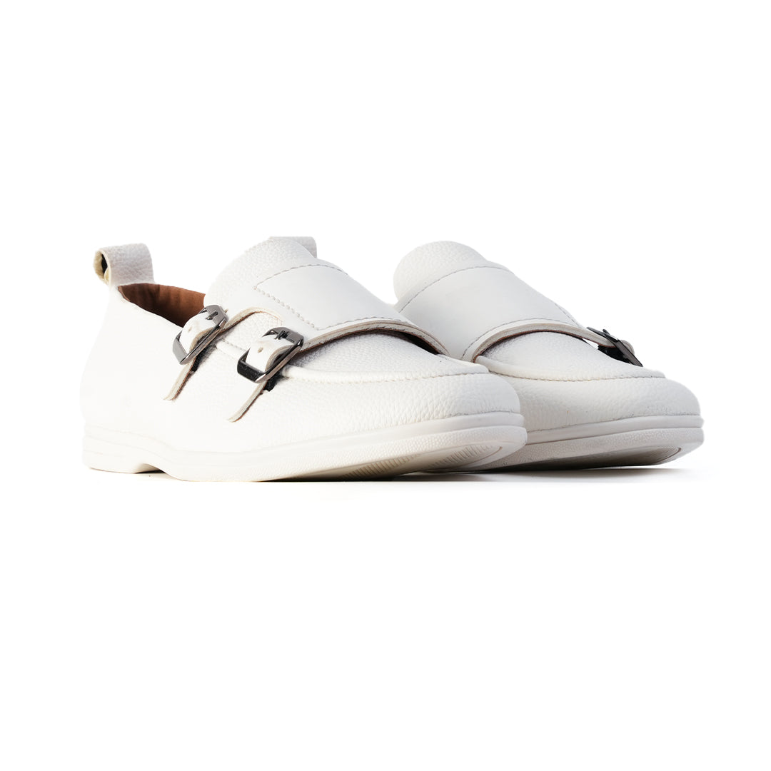 Monkstory Yacht Club Double Monk Slip-Ons - White