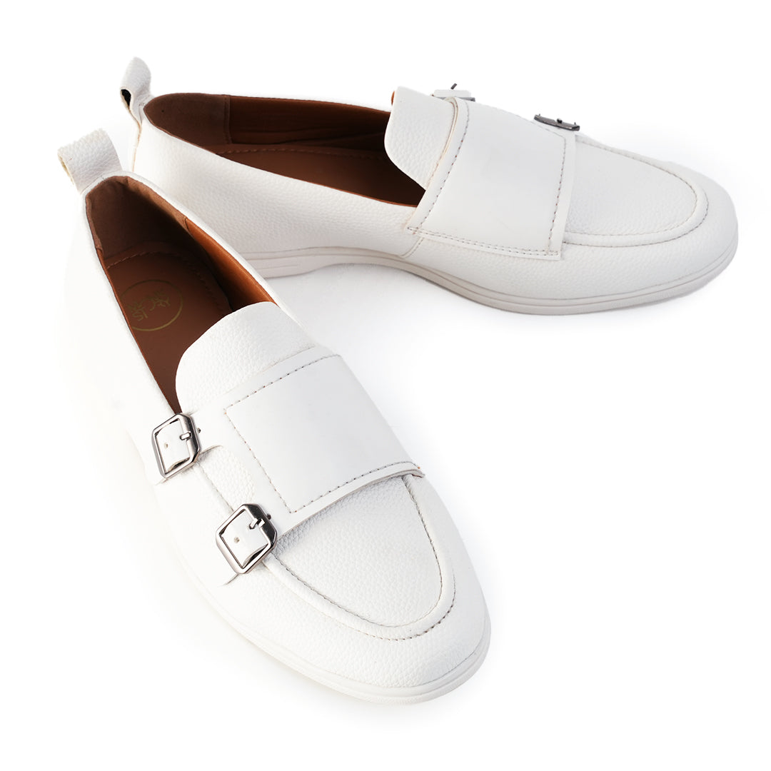 Monkstory Yacht Club Double Monk Slip-Ons - White